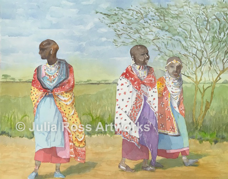 African Women, Wedding, Kenya - Julia Ross Artworks