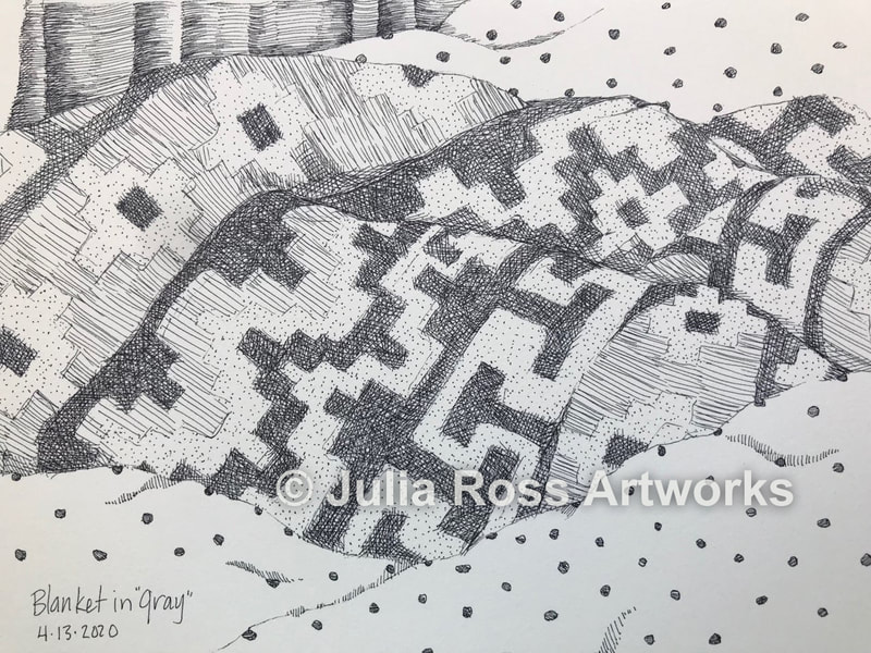 Blanket in Gray - Julia Ross Artworks