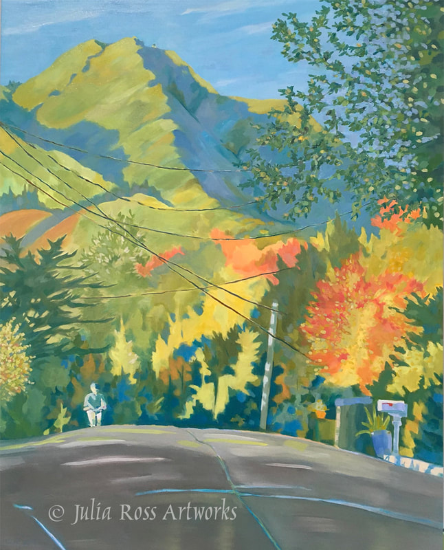 Fall Afternoon from Throckmorton Avenue  - Julia Ross Artworks
