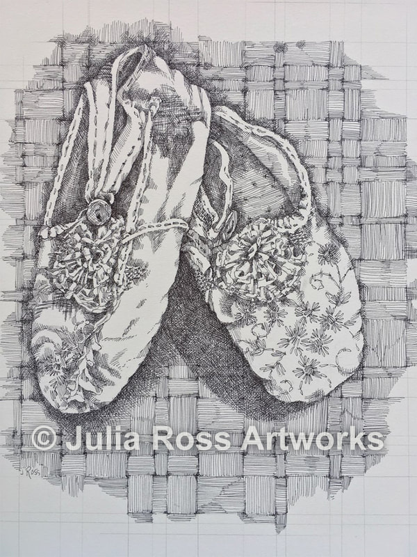 Grandmother's Baby Shoes - Julia Ross Artworks