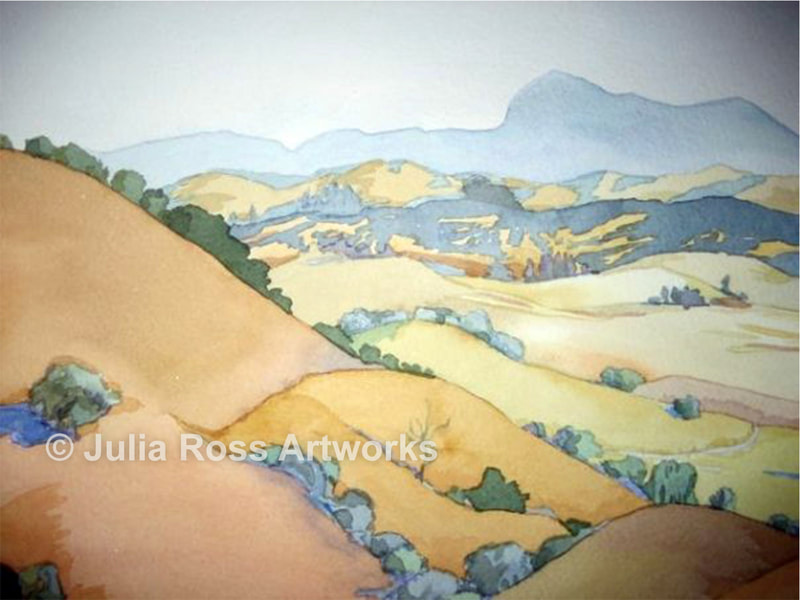Looking North to Mount St. Helena - Julia Ross Artworks