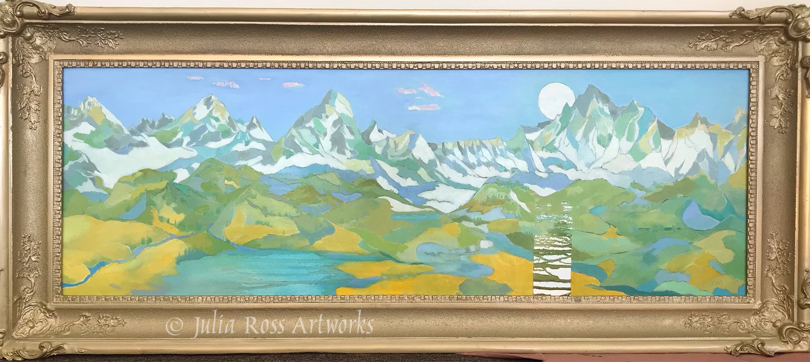 Moonrise - Highway 395  - Julia Ross Artworks