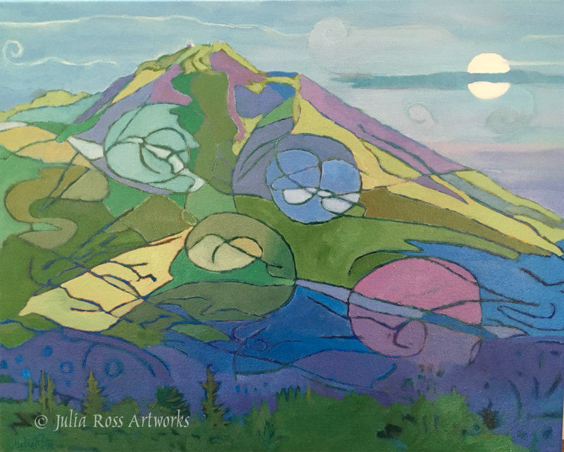 Mt. Tam Moon  - Julia Ross Artworks