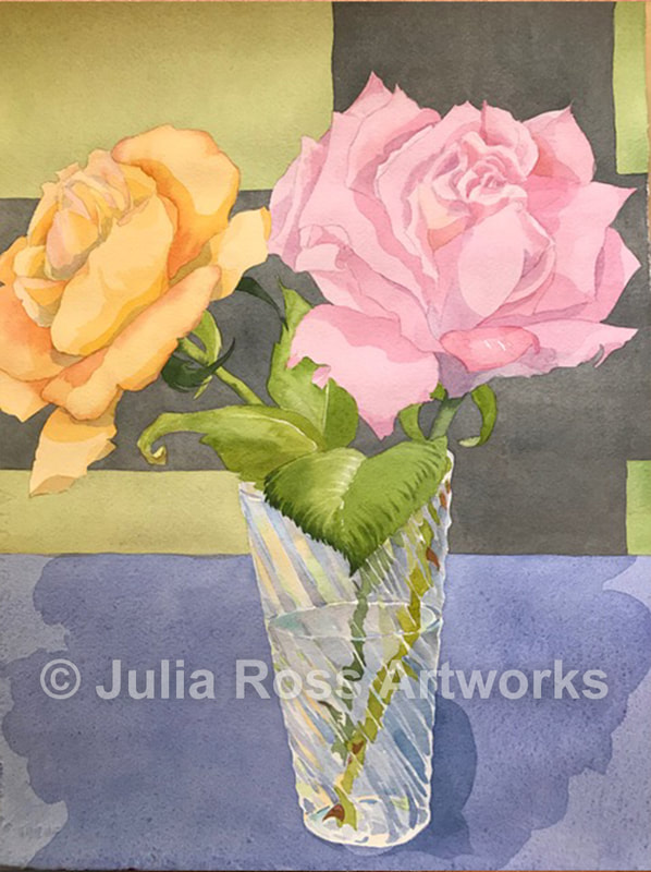 Roses in Vase - Julia Ross Artworks