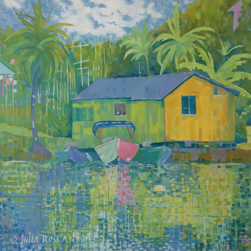 Three Boats, St. Lucia  - Julia Ross Artworks