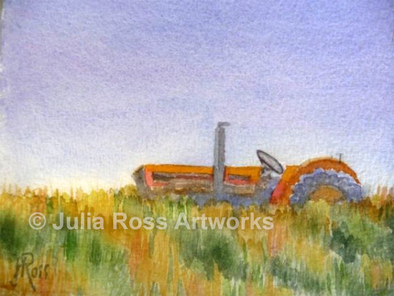 Tractor, Giacomini Ranch - Julia Ross Artworks